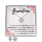 TO MY GRANDMA NEVER ENDING LOVE KNOT EARRING NECKLACE GIFT SET