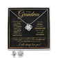 TO MY GRANDMA NEVER ENDING GOLD LOVE KNOT EARRING NECKLACE GIFT SET