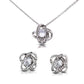 TO MY GRANDMA NEVER ENDING GOLD LOVE KNOT EARRING NECKLACE GIFT SET