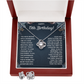 HAPPY 15TH BIRTHDAY DREAMS LOVE KNOT NECKLACE AND EARRINGS SET