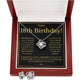 18TH BIRTHDAY SQUEEZED LOVE KNOT NECKLACE AND EARRINGS SET