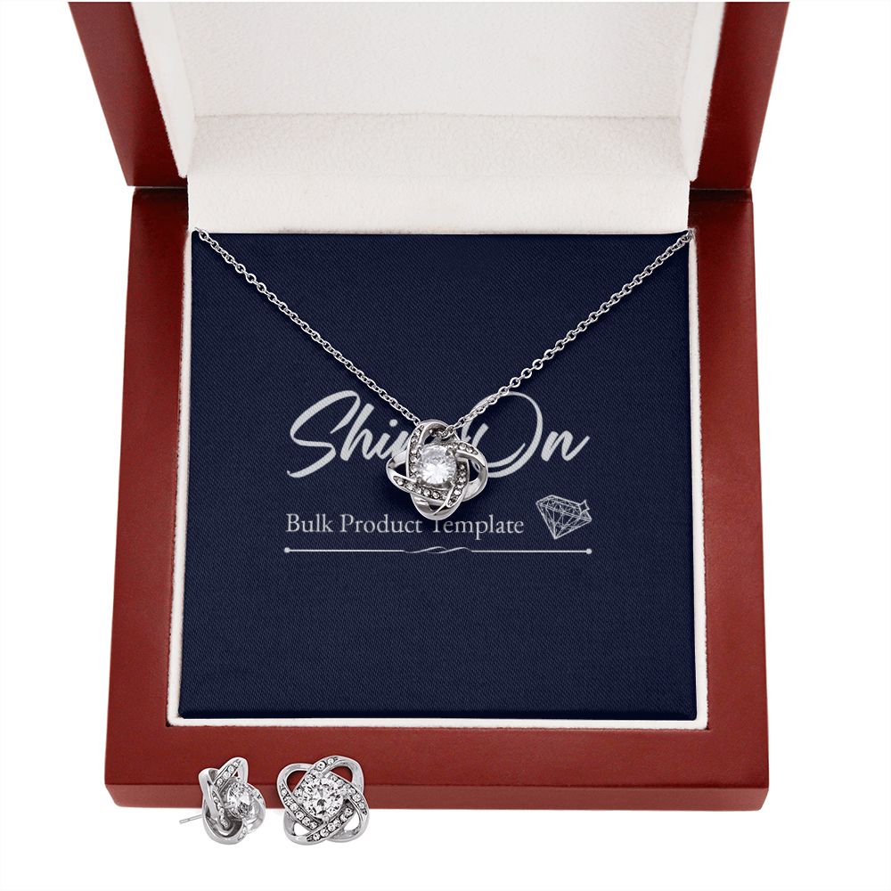 LOVE KNOT EARRING NECKLACE GIFT SET