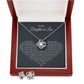TO MY DAUGHTER IN LAW HEART LOVE KNOT EARRING NECKLACE GIFT SET