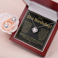 21ST BIRTHDAY SQUEEZED LOVE KNOT NECKLACE AND EARRINGS SET