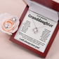TO MY BEAUTIFUL GRANDDAUGHTER SQUEEZED LOVE KNOT NECKLACE AND EARRINGS SET