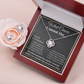WHAT CANCER CANNOT DO LOVE KNOT NECKLACE AND EARRINGS SET