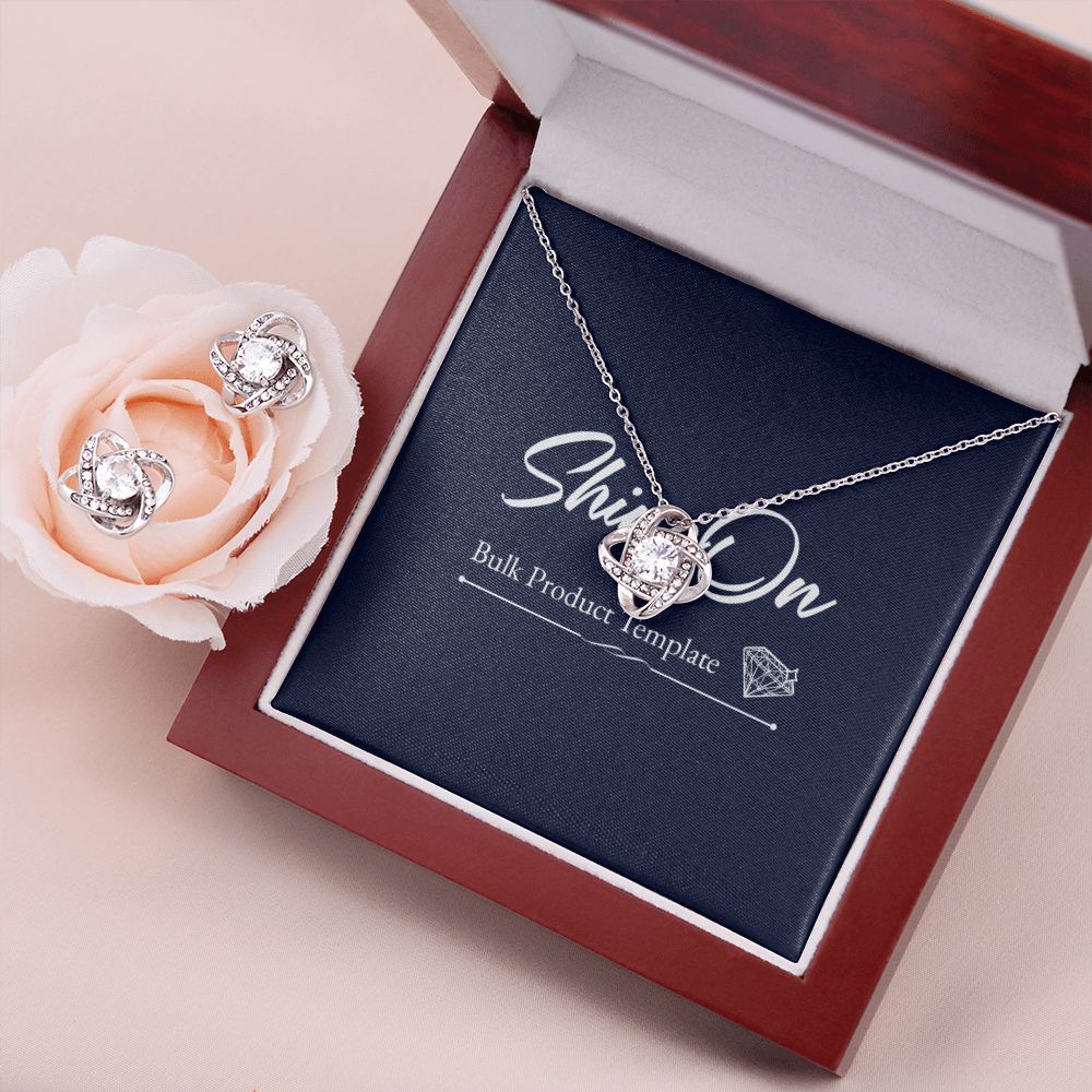 LOVE KNOT EARRING NECKLACE GIFT SET