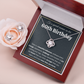 60TH BIRTHDAY MILESTONE LOVE KNOT NECKLACE AND EARRINGS SET