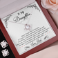 TO MY DAUGHTER BREATHING LOVE KNOT NECKLACE AND EARRINGS SET