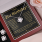 21ST BIRTHDAY SQUEEZED LOVE KNOT NECKLACE AND EARRINGS SET