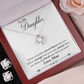 TO MY DAUGHTER BRAVER LOVE KNOT NECKLACE AND EARRINGS SET