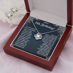 HAPPY 15TH BIRTHDAY DREAMS LOVE KNOT NECKLACE AND EARRINGS SET