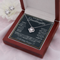 TO MY GRANDDAUGHTER SQUEEZED LOVE KNOT NECKLACE AND EARRINGS SET