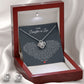 TO MY DAUGHTER IN LAW HEART LOVE KNOT EARRING NECKLACE GIFT SET