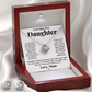 TO MY BEAUTIFUL DAUGHTER LOVE KNOT NECKLACE AND EARRINGS SET