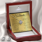 SOULMATE GOLD LOVE KNOT NECKLACE AND EARRINGS SET