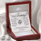 21ST BIRTHDAY RAIN LOVE KNOT NECKLACE AND EARRINGS SET