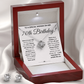 70TH BIRTHDAY WISDOM LOVE KNOT NECKLACE AND EARRINGS SET