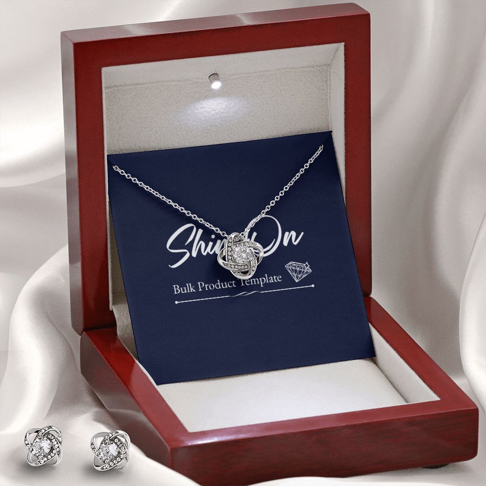 LOVE KNOT EARRING NECKLACE GIFT SET