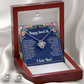 SWEET 16 WRAPPED LOVE KNOT NECKLACE AND EARRINGS SET