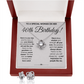 40TH BIRTHDAY WISDOM LOVE KNOT NECKLACE AND EARRINGS SET