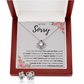 I'M SORRY MISTAKE LOVE KNOT NECKLACE AND EARRINGS SET
