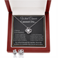 WHAT CANCER CANNOT DO LOVE KNOT NECKLACE AND EARRINGS SET