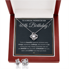 40TH BIRTHDAY MILESTONE LOVE KNOT NECKLACE AND EARRINGS SET