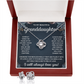 TO MY GRANDDAUGHTER SQUEEZED LOVE KNOT NECKLACE AND EARRINGS SET