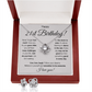 21ST BIRTHDAY RAIN LOVE KNOT NECKLACE AND EARRINGS SET