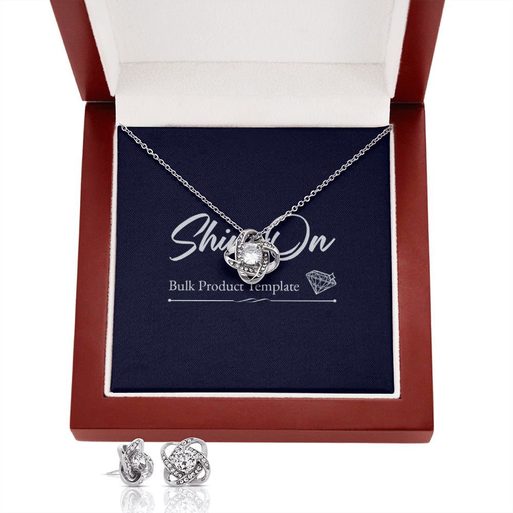 LOVE KNOT EARRING NECKLACE GIFT SET