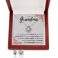 TO MY GRANDMA NEVER ENDING LOVE KNOT EARRING NECKLACE GIFT SET
