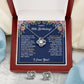 10TH BIRTHDAY WRAPPED LOVE KNOT NECKLACE AND EARRINGS SET