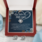 TO MY SISTER BOND LOVE KNOT NECKLACE AND EARRINGS SET