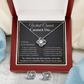 WHAT CANCER CANNOT DO LOVE KNOT NECKLACE AND EARRINGS SET