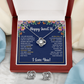 SWEET 16 WRAPPED LOVE KNOT NECKLACE AND EARRINGS SET