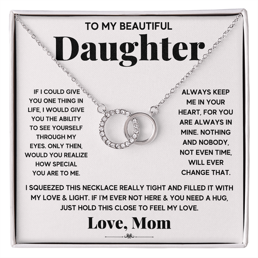 TO MY BEAUTIFUL DAUGHTER SQUEEZED PERFECT PAIR NECKLACE GIFT SET