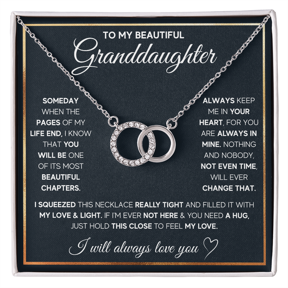 TO MY GRANDDAUGHTER SQUEEZED PERFECT PAIR NECKLACE GIFT SET