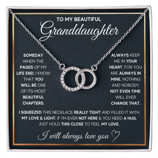TO MY GRANDDAUGHTER SQUEEZED PERFECT PAIR NECKLACE GIFT SET