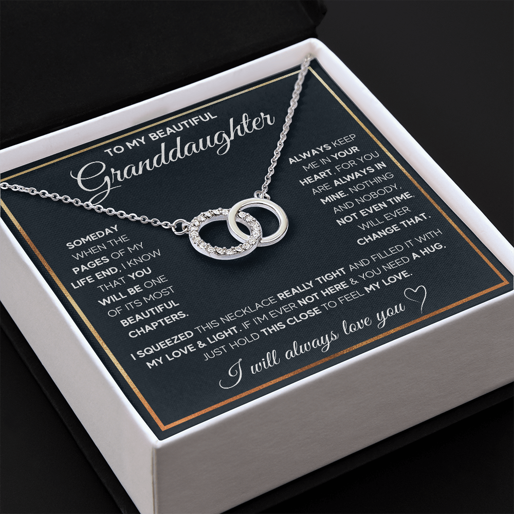 TO MY GRANDDAUGHTER SQUEEZED PERFECT PAIR NECKLACE GIFT SET