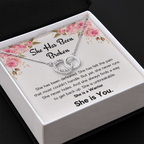 ENCOURAGEMENT SHE IS YOU PERFECT PAIR NECKLACE GIFT SET