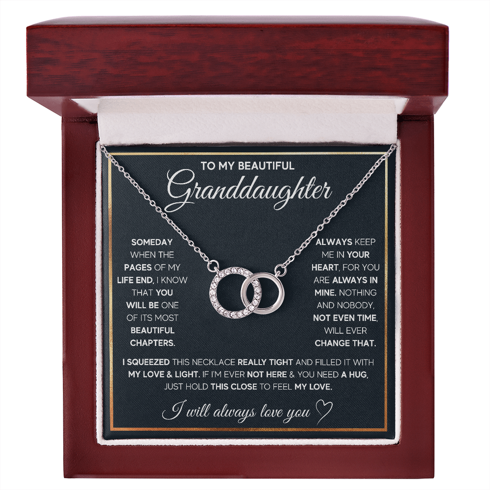 TO MY GRANDDAUGHTER SQUEEZED PERFECT PAIR NECKLACE GIFT SET