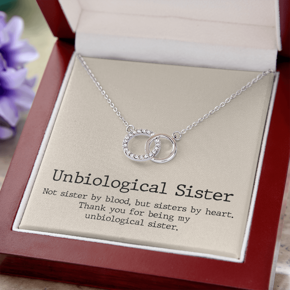 Heart - Unbiological Sister - Perfect Pair Necklace
