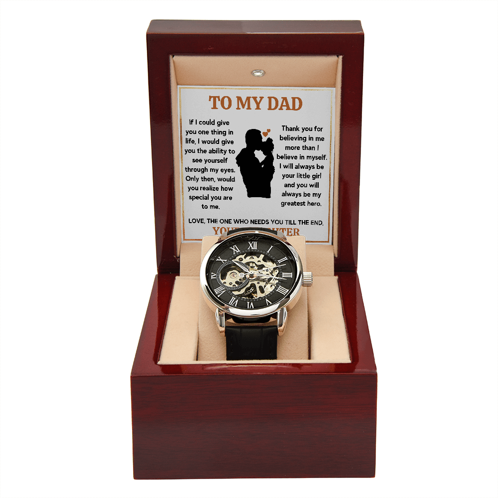 TO MY DAD LITTLE GIRL OPENWORK WATCH GIFT SET
