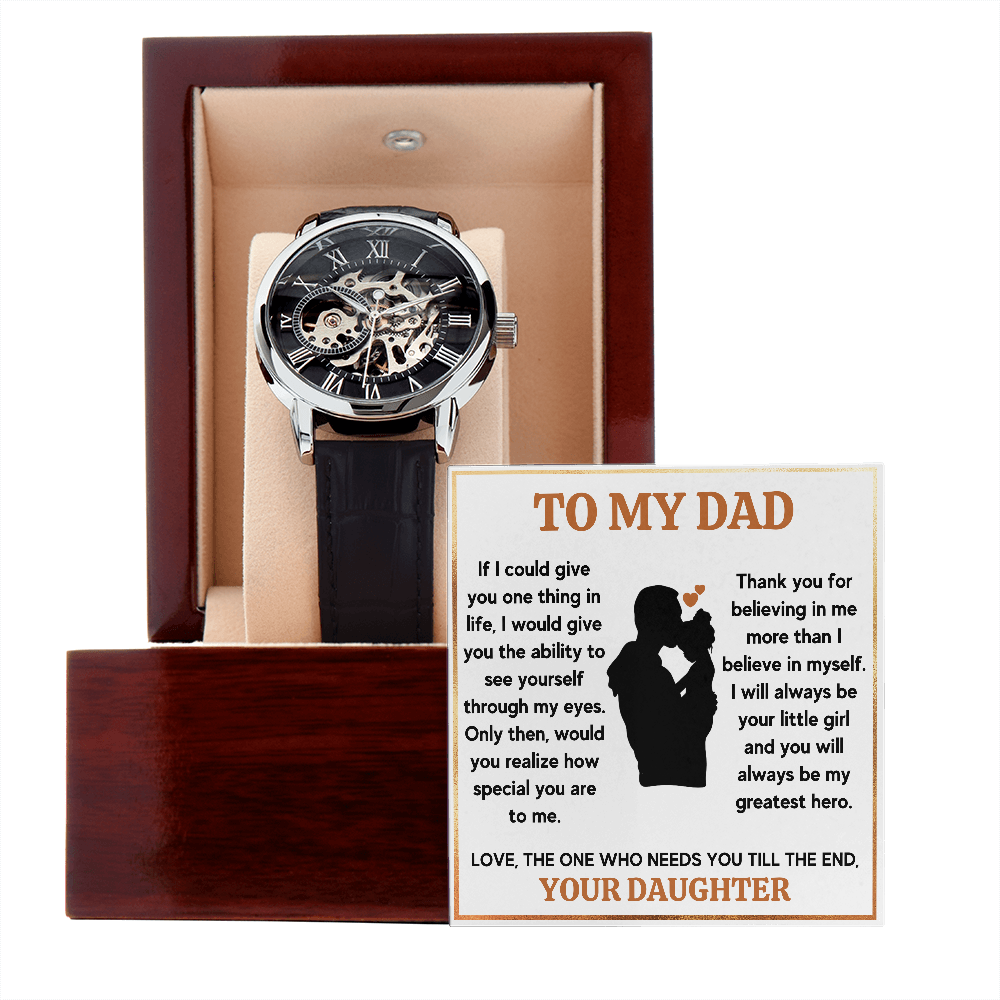 TO MY DAD LITTLE GIRL OPENWORK WATCH GIFT SET