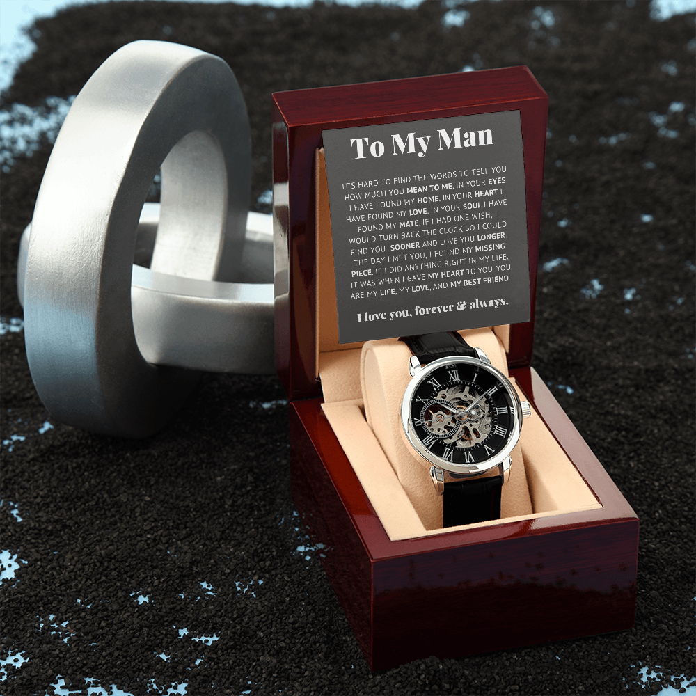 Luxury Openwork Watch - To My Man - Life, Love, Best Friend