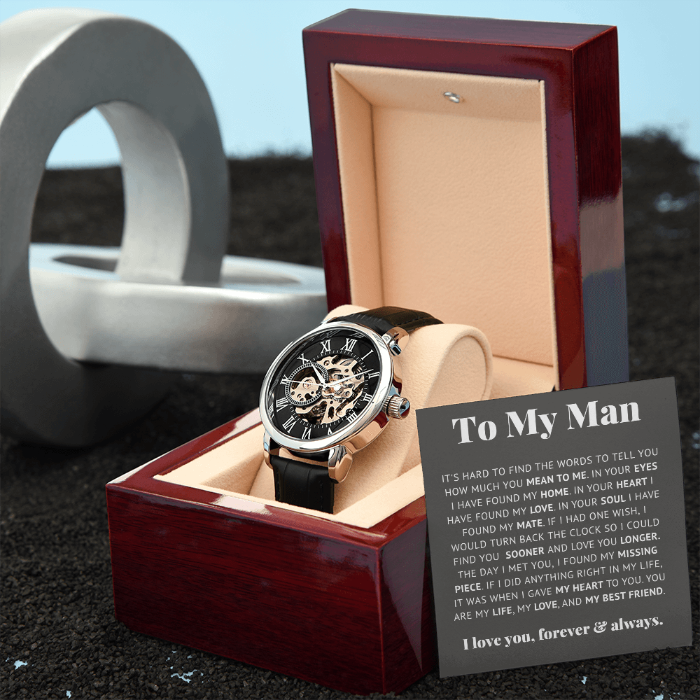 Luxury Openwork Watch - To My Man - Life, Love, Best Friend