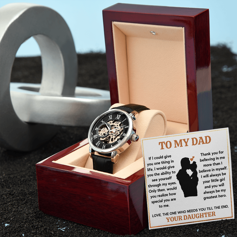 TO MY DAD LITTLE GIRL OPENWORK WATCH GIFT SET