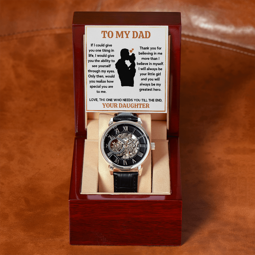 TO MY DAD LITTLE GIRL OPENWORK WATCH GIFT SET