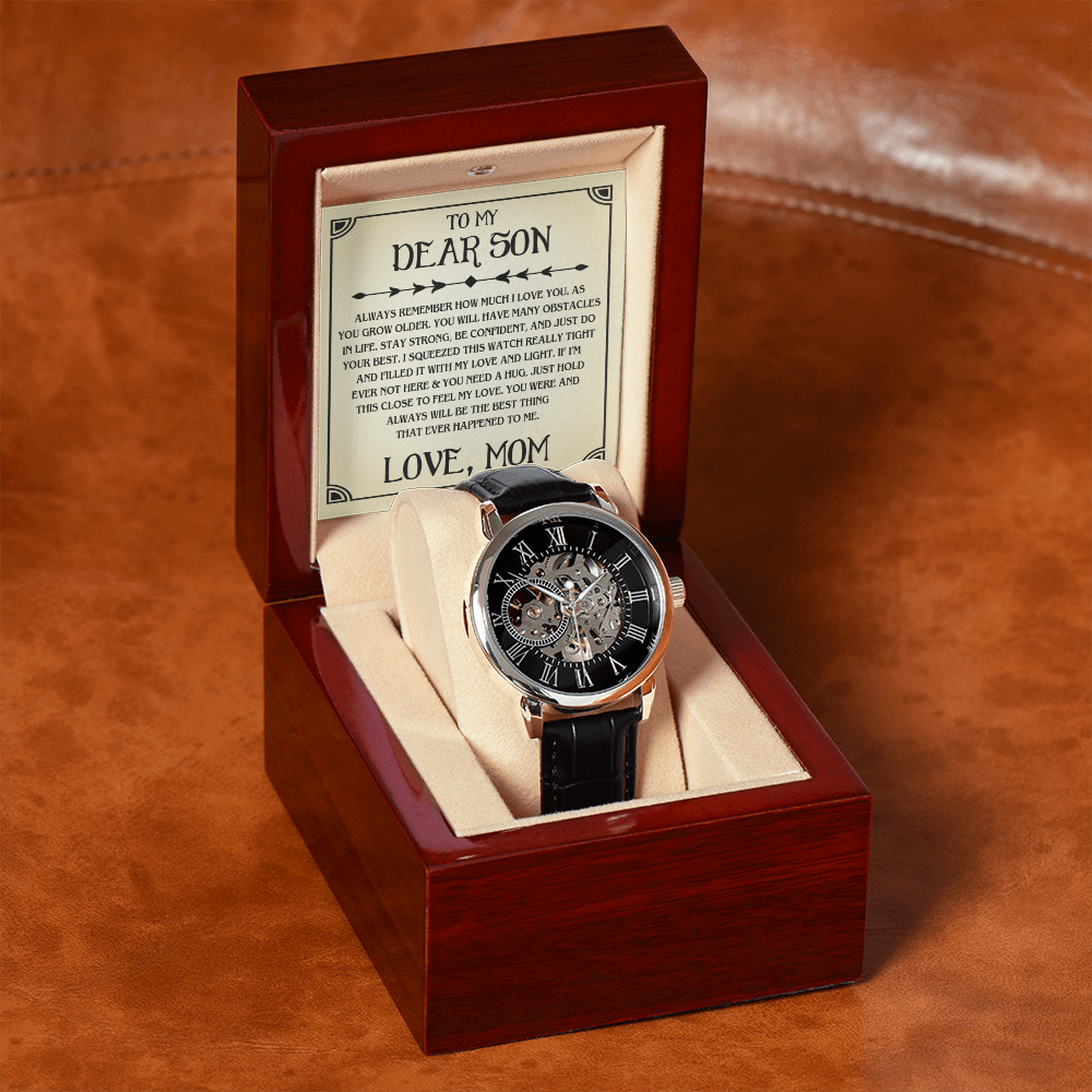 Dear Son - Mom - Son - Stay Strong - Openwork Watch